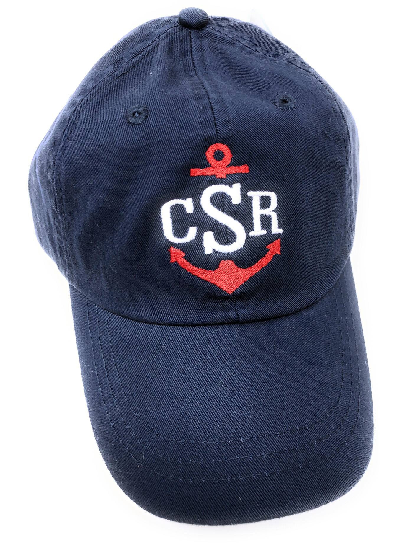Anchor Monogram Baseball Hat - Baby, Youth, Adult Anchor Hat - Personalized Nautical Hat - Embroidery Monogrammed Anchor Cap