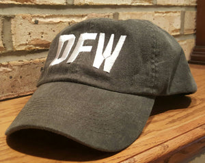 DFW Airport Code Hat - Embroidered Dallas/Fort Worth International Airport Cap - DFW Baseball Hat
