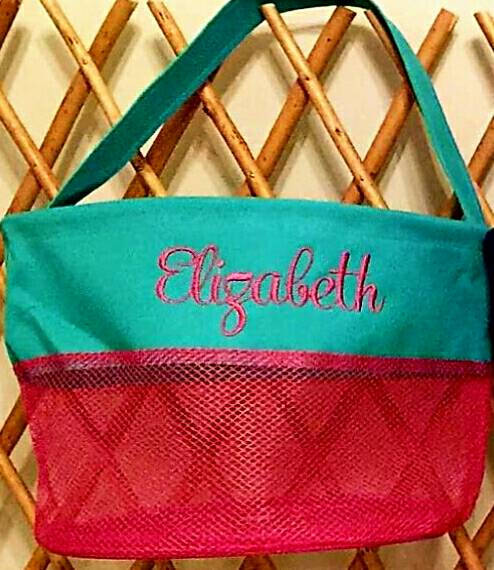 Personalized Mesh Seashell Bucket