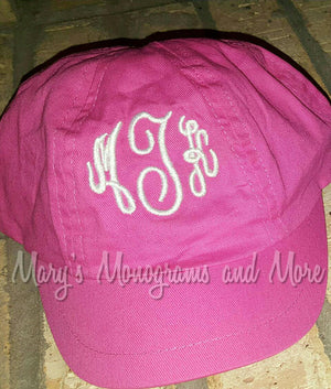 Embroidery Personalized Infant Baseball Hat - Newborn Airport Code Hat, Monogrammed Baby Ball Cap - Infant Hat with Initials