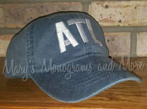 Any City Airport Code Hat - Embroidered You Pick The City Aviator Hat - Airport Code Letter Baseball Hat -International Airport Code Cap