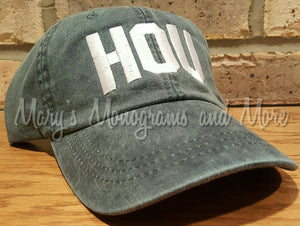 HOU Airport Code Hat -Houston Airport Code Hat -Houston, Texas Aviator Cap -HOU Pilot Baseball Cap -Hurricane Harvey relief