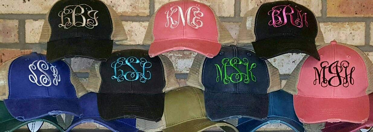 Embroidery Monogrammed Trucker Hat - Personalized Mesh Back Ollie Cap - Embroidered Adams Trucker Hat
