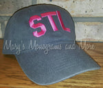 STL Airport Code Baseball Hat - Charcoal Monogrammed St. Louis Airport Code Hat - Embroidered Saint Louis Ball Cap