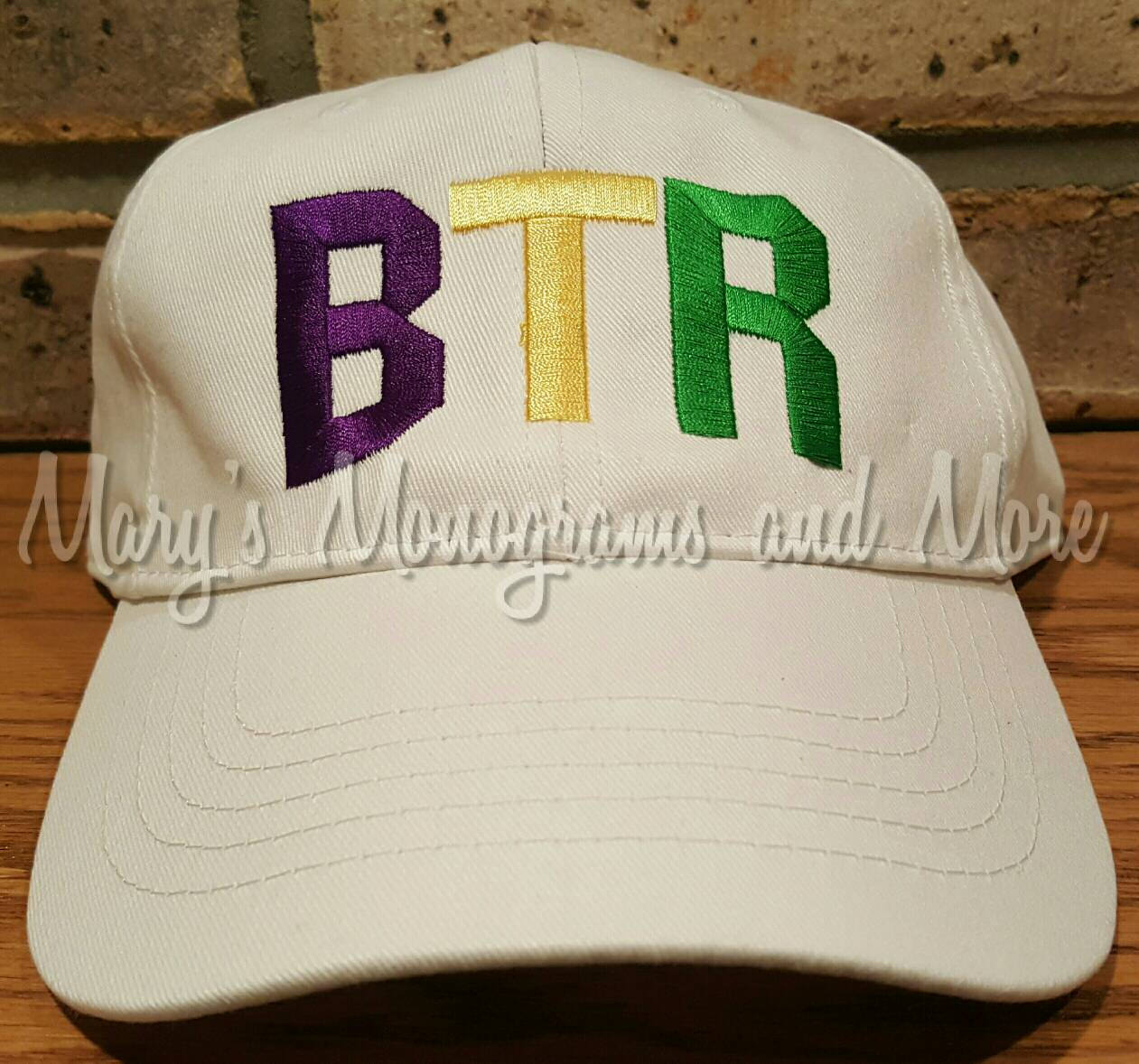 FREE Shipping - BTR Airport Code Hat - Baton Rouge Metropolitan Airport - Louisiana Baseball Cap - Mardi Gras Hat - Personalized Trucker Hat
