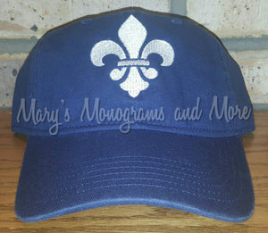 Fleur-de-Lis Hat - Embroidered Fleur de Lis Baseball Hat - Fleurdelis Custom cap - Personalized Fleur-de-lis Hat