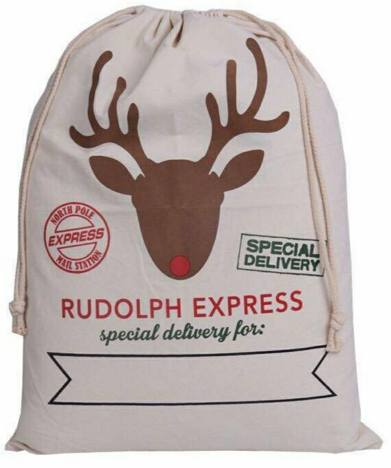 Free Shipping - Embroidered Santa Sack, personalized, monogrammed, family name, extra large santa gift, present, toys sack bag