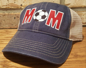 Mom Soccer Ball Trucker Hat