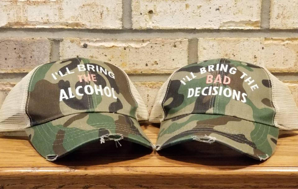 I'll bring the bad decisions, alcohol, bail money, girls trip, night out, bff, bachelorette, party, drinking, custom, trucker hat
