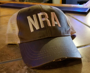 NRA Hat, National Rifle Association Embroidered Trucker or Baseball Hat, Second Amendment Rights, Gun, Firearm, Hunting, Right To Carry Hat