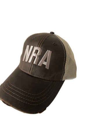 NRA Hat, National Rifle Association Embroidered Trucker or Baseball Hat, Second Amendment Rights, Gun, Firearm, Hunting, Right To Carry Hat