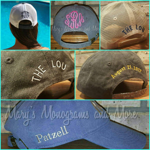 Beach Please Hat - Embroidered Beach Cap, Distressed Baseball or Trucker Beach, Summer, Spring Break, Party, Beach, Sun, Custom Hat