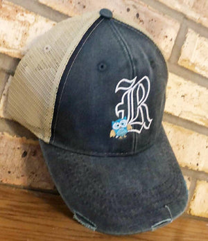 Rice University Hat - Embroidered William Marsh Rice University, Rice Owls, Sammy The Owl, Houston Texas College Custom Personalized Hat