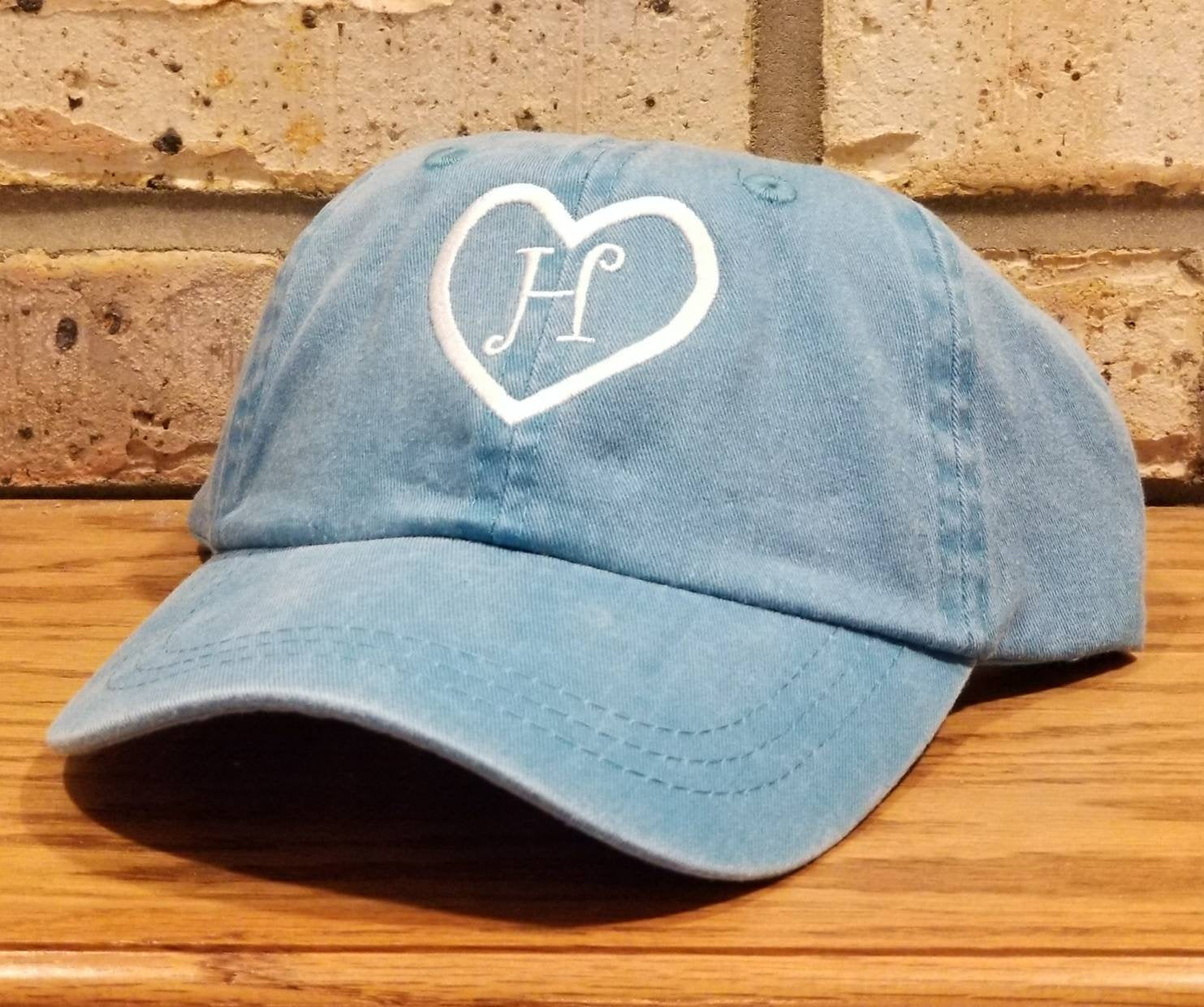 Children's Monogrammed Heart Baseball Hat