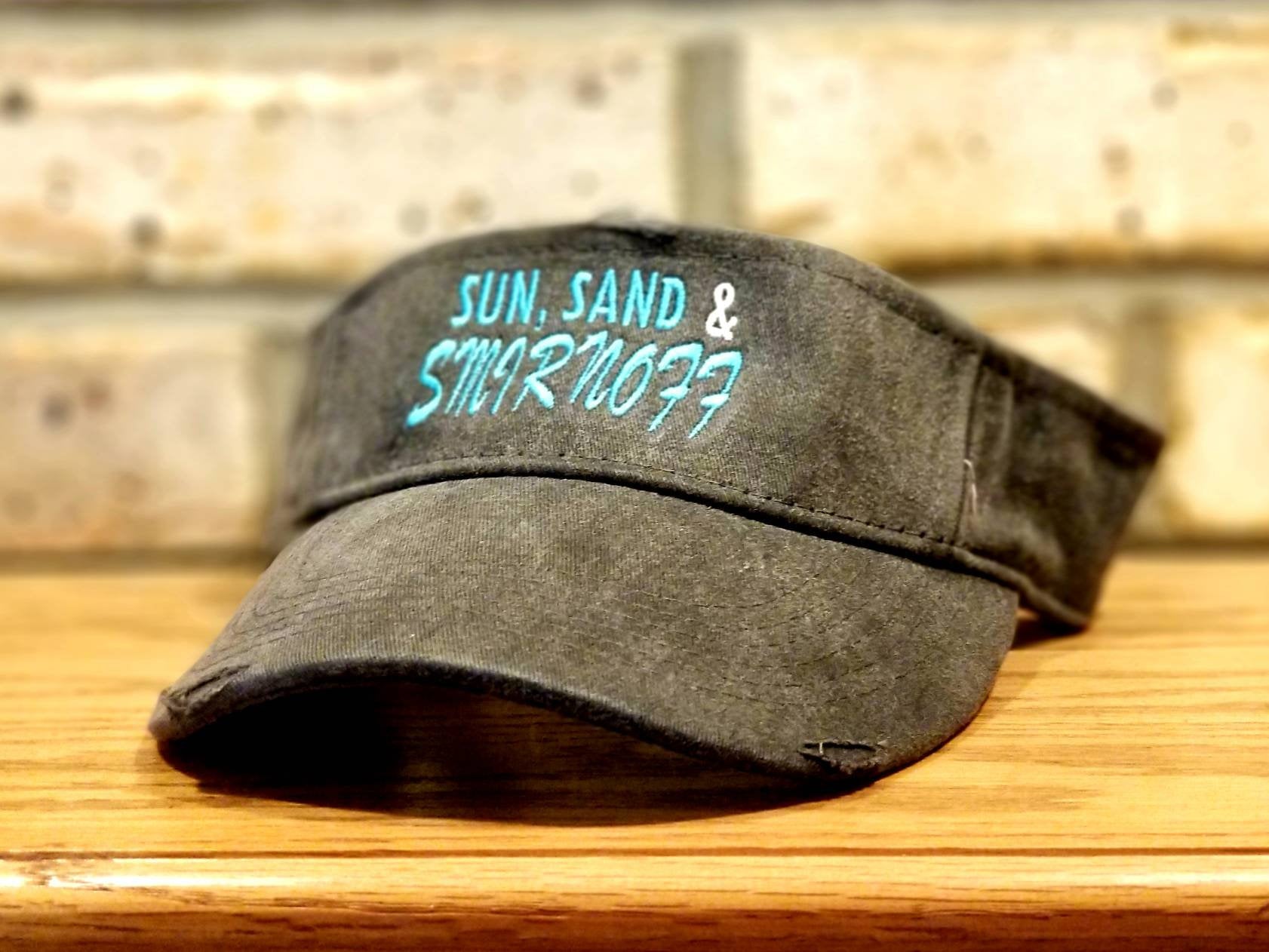 Sun, Sand, and Smirnoff Visor - I'll Bring The Alcohol and Bad Decisions, Girls Trip, Summer Vacation, Custom Party, Drinking, Beach Hat