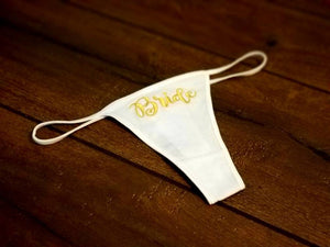 Custom Female Underwear with Letter Name Elastic Thread Thongs