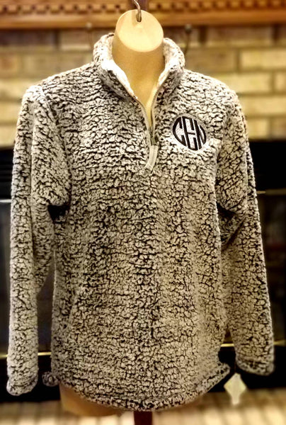 Monogrammed Sherpa – Mary's Monograms and More