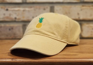Pineapple Embroidered Baseball Hat, Custom Pineapple Fruit Dad Hat, Funny, Gift, Foodie, Summer Hats, Aloha, Vacation, Embroidery, Beach Cap