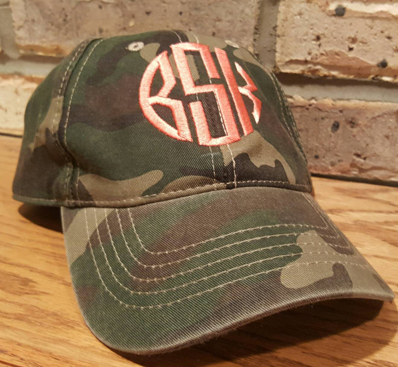Monogrammed Baseball Hat, Embroidered, Ladies, Distressed, Adams, Personalized, Faded, Ball Cap, Hats, Initials, Pigment Dyed, Monogram