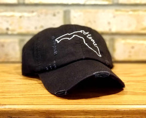 Florida State Outline Hat - Embroidered Florida is Home Baseball Hat, FL Ball Cap, The Sunshine State, Custom Hats, Home Hat