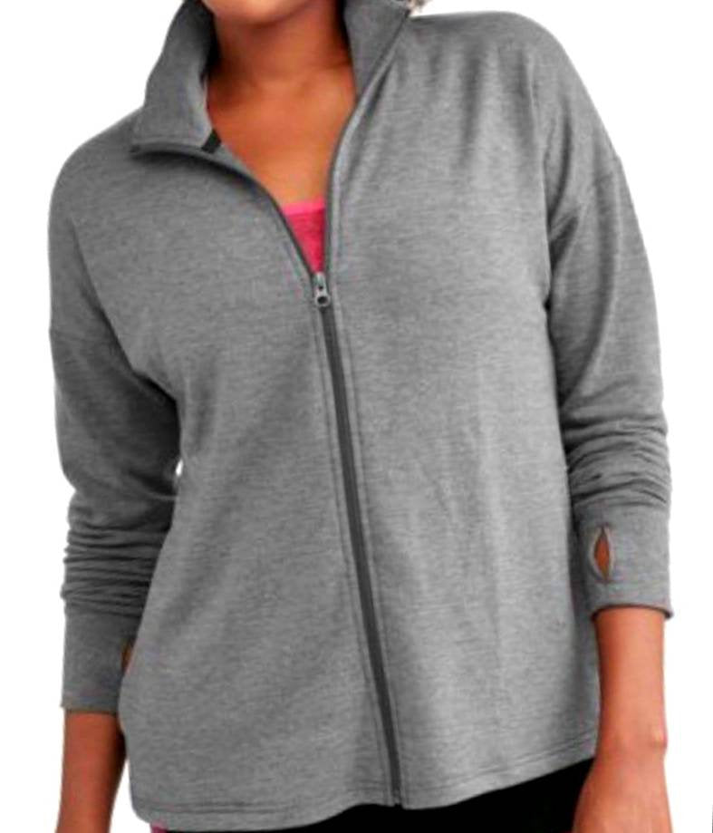 Monogrammed Athleisure Full Zip French Terry Sweat Jackets - Embroidered Grey Zip Up, Pleated Back, Personalized,